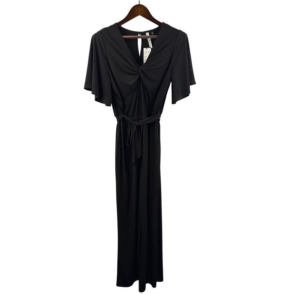 Women’s NY Collection Petite Large Black Short Sleeve Pantsuit